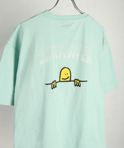 THRASHER（スラッシャー）の「THRASHER / スラッシャー × Mark Gonzales / マークゴンザレス グラフィック バックプリントTシャツ オーバーサイズ（Tシャツ/カットソー・メンズ・ブラック/サックスブルー/ミント/ホワイト・XL/L/M）」の3枚目の写真