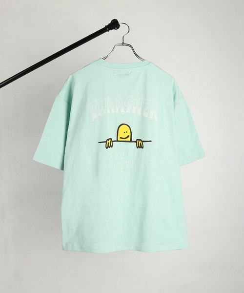 THRASHER（スラッシャー）の「THRASHER / スラッシャー × Mark Gonzales / マークゴンザレス グラフィック バックプリントTシャツ オーバーサイズ（Tシャツ/カットソー・メンズ・ブラック/サックスブルー/ミント/ホワイト・XL/L/M）」の19枚目の写真