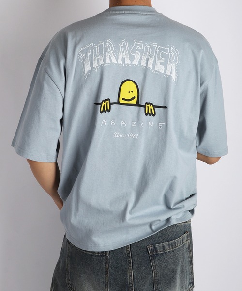 THRASHER(スラッシャー)の「THRASHER / スラッシャー × Mark Gonzales / マークゴンザレス グラフィック バックプリントTシャツ オーバーサイズ(Tシャツ/カットソー・メンズ・ブラック/サックスブルー/ミント/ホワイト・XL/L/M)」の15枚目の写真