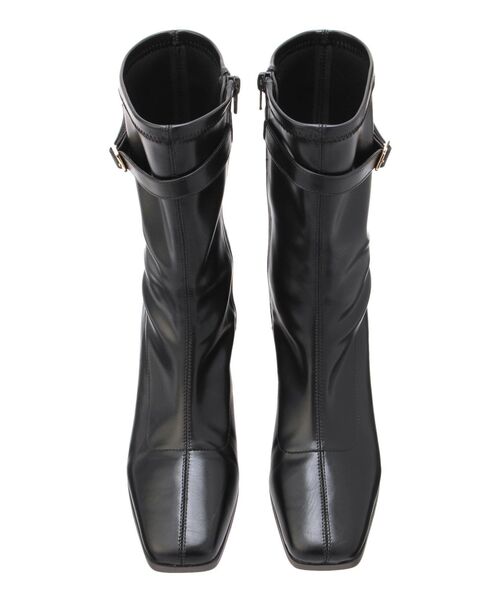 dazzlin（ダズリン）の「アンクルベルトミドルブーツ（ブーツ・レディース・ブラウン/ブラック/アイボリー・LARGE/MEDIUM）」の10枚目の写真