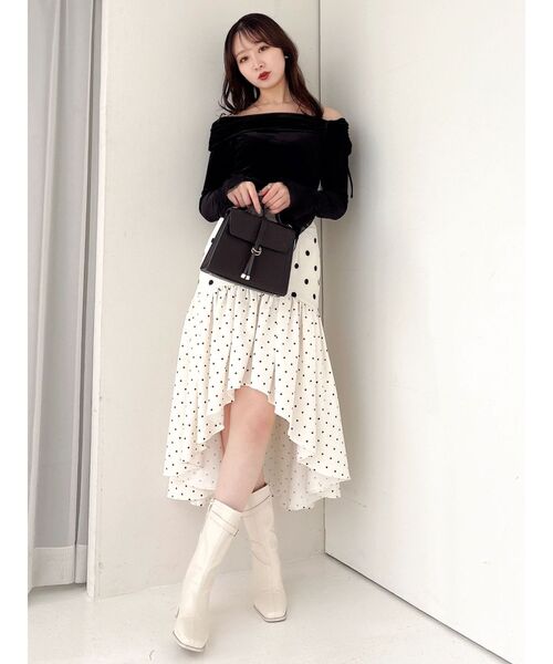 dazzlin（ダズリン）の「アンクルベルトミドルブーツ（ブーツ・レディース・ブラウン/ブラック/アイボリー・LARGE/MEDIUM）」の18枚目の写真