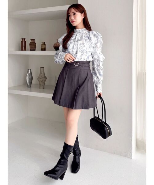 dazzlin（ダズリン）の「アンクルベルトミドルブーツ（ブーツ・レディース・ブラウン/ブラック/アイボリー・LARGE/MEDIUM）」の19枚目の写真