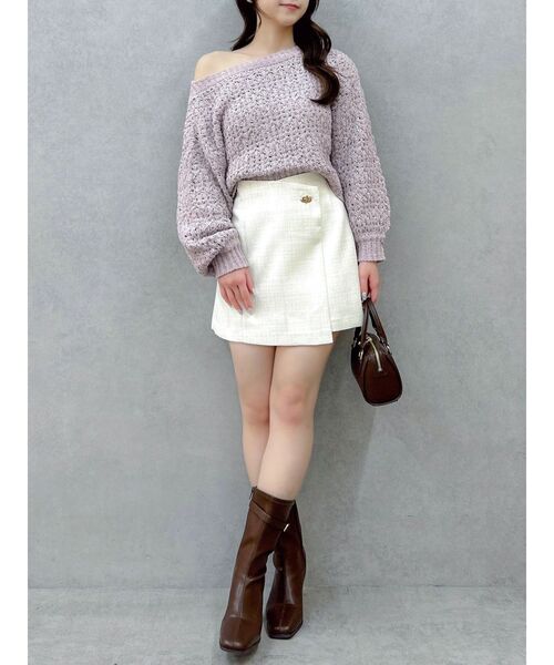 dazzlin（ダズリン）の「アンクルベルトミドルブーツ（ブーツ・レディース・ブラウン/ブラック/アイボリー・LARGE/MEDIUM）」の21枚目の写真