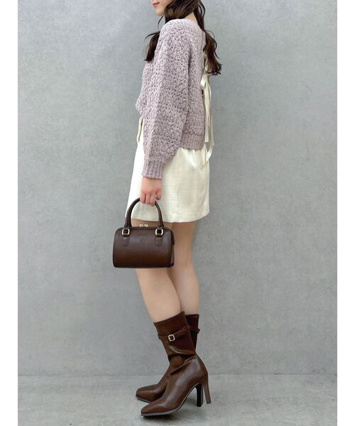 dazzlin（ダズリン）の「アンクルベルトミドルブーツ（ブーツ・レディース・ブラウン/ブラック/アイボリー・LARGE/MEDIUM）」の22枚目の写真