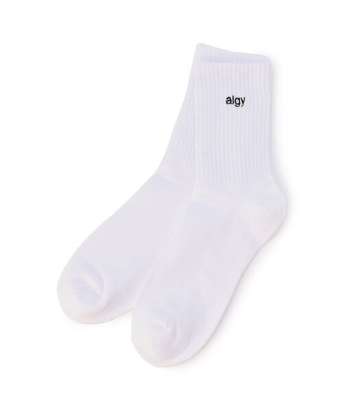algy(アルジー)の「【抗菌防臭】algyロゴクルーソックス1(ソックス/靴下・キッズ・ブラック/オフホワイト・21/24)」の5枚目の写真