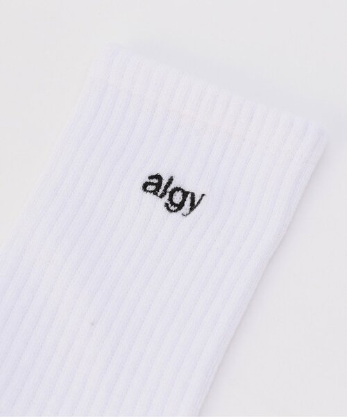 algy(アルジー)の「【抗菌防臭】algyロゴクルーソックス1(ソックス/靴下・キッズ・ブラック/オフホワイト・21/24)」の6枚目の写真