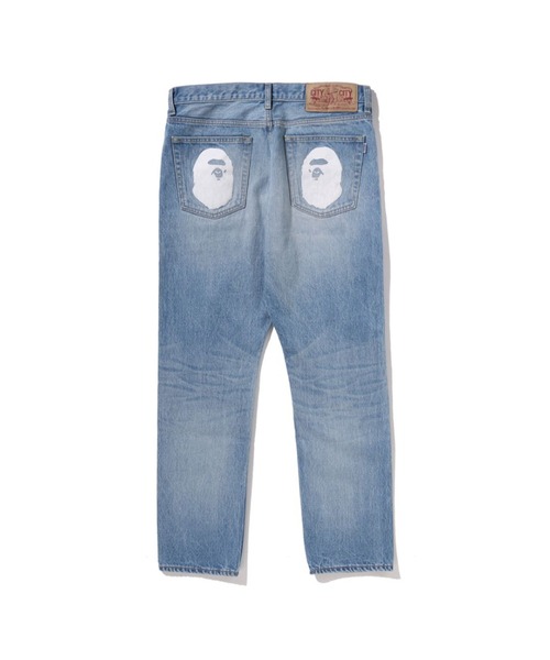 A BATHING APE（アベイシングエイプ）の「APE HEAD DENIM PANTS（デニムパンツ・メンズ・ライトインディゴブルー・MEDIUM/XX-LARGE/X-LARGE/SMALL/LARGE）」の2枚目の写真