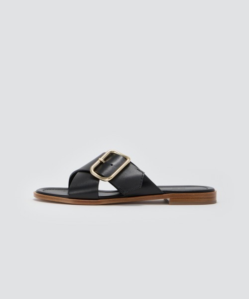 SAMI クロス サンダル 1.1cm BLACK（サンダル）｜PELLICO（ペリーコ