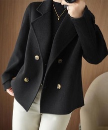 Miniministore（ミニミニストア）の「ウールタッチダブルブレストショートコート（ピーコート）」