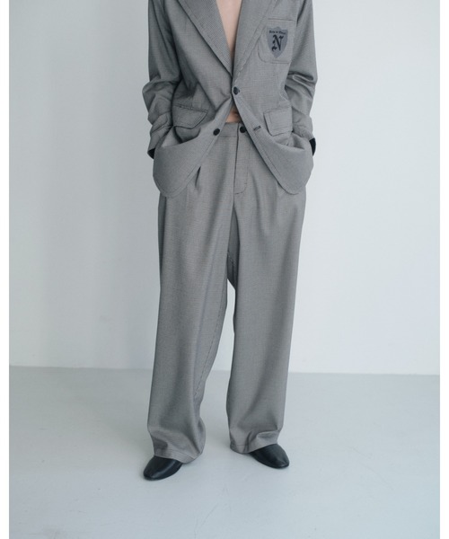 Noen(ノエン)の「イージーワイドスラックス(スラックス・メンズ・ブラック/ハウンドトゥース・LARGE/MEDIUM)」の1枚目の写真