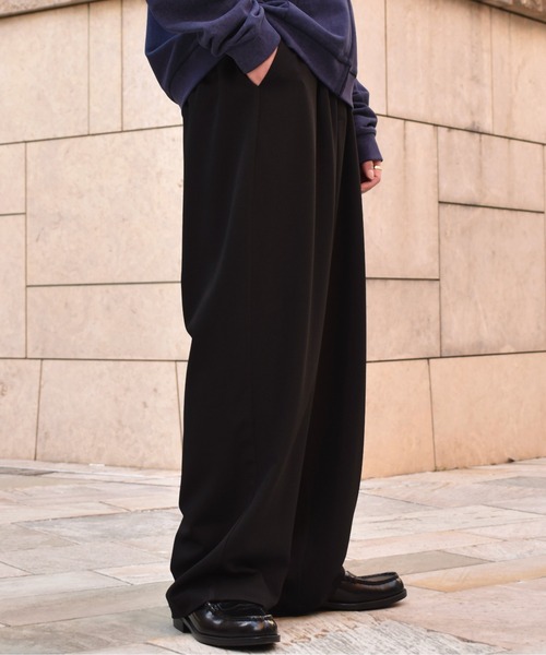 Noen(ノエン)の「イージーワイドスラックス(スラックス・メンズ・ブラック/ハウンドトゥース・LARGE/MEDIUM)」の6枚目の写真