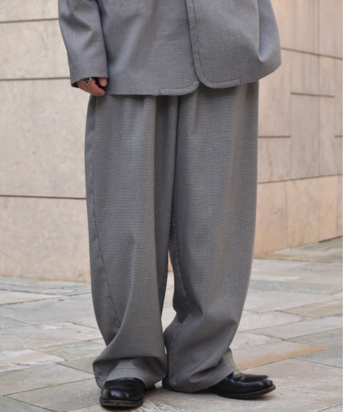 Noen(ノエン)の「イージーワイドスラックス(スラックス・メンズ・ブラック/ハウンドトゥース・LARGE/MEDIUM)」の8枚目の写真