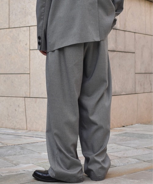 Noen(ノエン)の「イージーワイドスラックス(スラックス・メンズ・ブラック/ハウンドトゥース・LARGE/MEDIUM)」の9枚目の写真