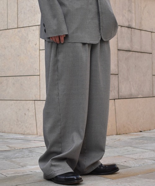 Noen(ノエン)の「イージーワイドスラックス(スラックス・メンズ・ブラック/ハウンドトゥース・LARGE/MEDIUM)」の10枚目の写真