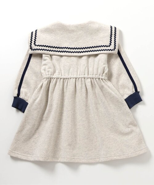 BREEZE（ブリーズ）の「【リンク】セーラー裏毛ワンピ（ワンピース・キッズ・グレー/ネイビー・80/90/100/110/120/130/140）」の15枚目の写真