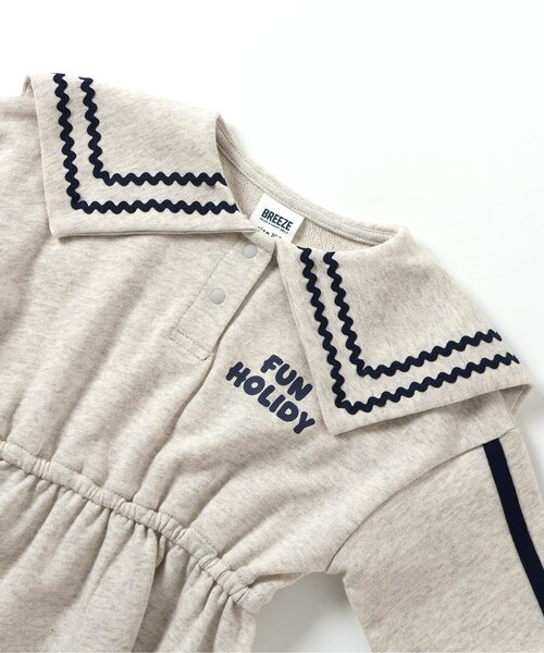 BREEZE（ブリーズ）の「【リンク】セーラー裏毛ワンピ（ワンピース・キッズ・グレー/ネイビー・80/90/100/110/120/130/140）」の17枚目の写真