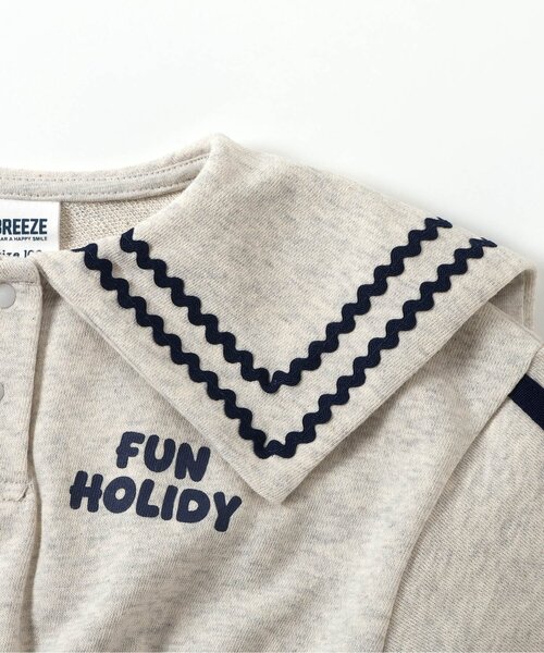 BREEZE（ブリーズ）の「【リンク】セーラー裏毛ワンピ（ワンピース・キッズ・グレー/ネイビー・80/90/100/110/120/130/140）」の18枚目の写真