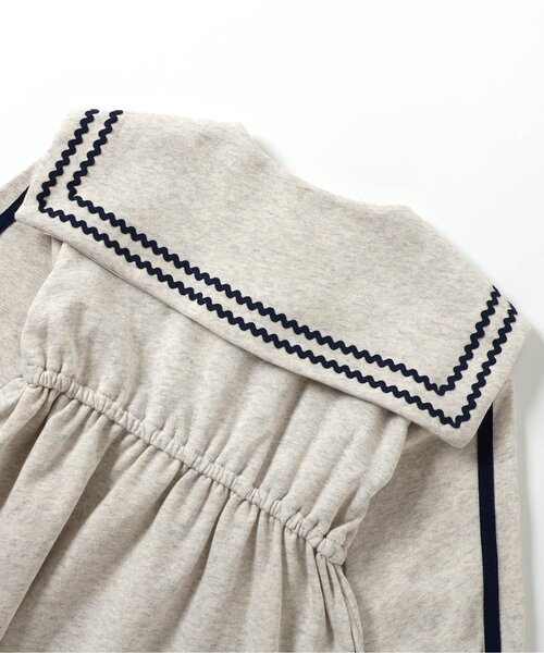 BREEZE（ブリーズ）の「【リンク】セーラー裏毛ワンピ（ワンピース・キッズ・グレー/ネイビー・80/90/100/110/120/130/140）」の19枚目の写真