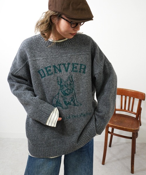 gossara（ゴサラ）の「アニマルジャガードPO（ニット/セーター・レディース・杢グレー/ブラウン/チャコール・FREE）」の9枚目の写真