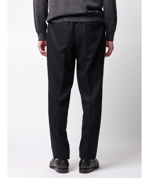SUIT SQUARE(スーツスクエア)の「テーパードパンツ 尾州 ウールカシミヤブレンド ツイル(スラックス・メンズ・ネイビー/グレー・S/M/L/LL)」の19枚目の写真