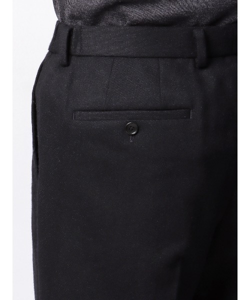 SUIT SQUARE(スーツスクエア)の「テーパードパンツ 尾州 ウールカシミヤブレンド ツイル(スラックス・メンズ・ネイビー/グレー・S/M/L/LL)」の21枚目の写真