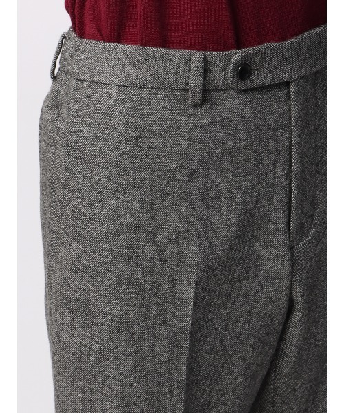SUIT SQUARE(スーツスクエア)の「テーパードパンツ 尾州 ウールカシミヤブレンド ツイル(スラックス・メンズ・ネイビー/グレー・S/M/L/LL)」の10枚目の写真