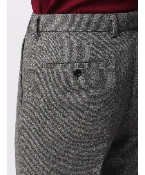 SUIT SQUARE(スーツスクエア)の「テーパードパンツ 尾州 ウールカシミヤブレンド ツイル(スラックス・メンズ・ネイビー/グレー・S/M/L/LL)」の11枚目の写真