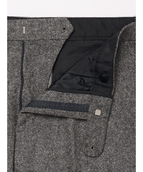 SUIT SQUARE(スーツスクエア)の「テーパードパンツ 尾州 ウールカシミヤブレンド ツイル(スラックス・メンズ・ネイビー/グレー・S/M/L/LL)」の12枚目の写真