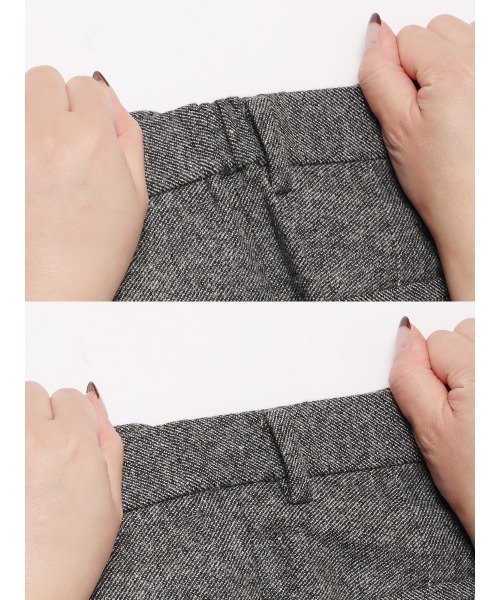 SUIT SQUARE(スーツスクエア)の「テーパードパンツ 尾州 ウールカシミヤブレンド ツイル(スラックス・メンズ・ネイビー/グレー・S/M/L/LL)」の13枚目の写真