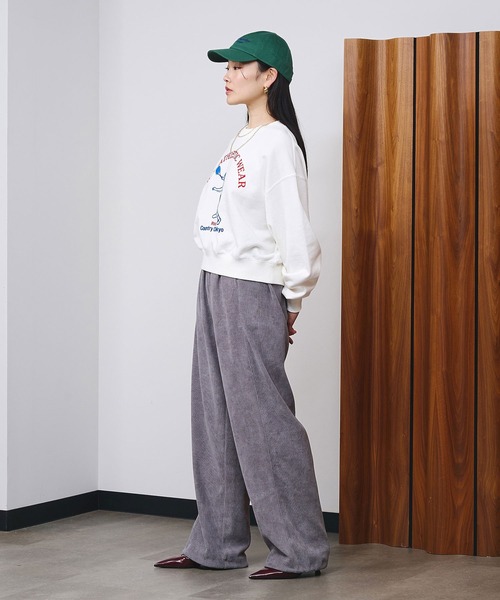 ROSE BUD（ローズバッド）の「COUNTRY CLUB L/S SWEAT（スウェット・レディース・チャコールグレー/オレンジ/ホワイト・ONE SIZE）」の8枚目の写真