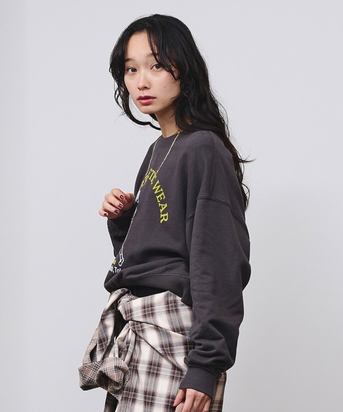 ROSE BUD（ローズバッド）の「COUNTRY CLUB L/S SWEAT（スウェット・レディース・チャコールグレー/オレンジ/ホワイト・ONE SIZE）」の14枚目の写真