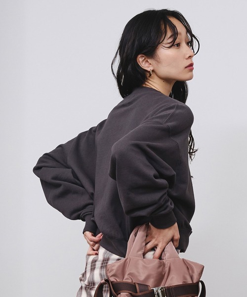 ROSE BUD（ローズバッド）の「COUNTRY CLUB L/S SWEAT（スウェット・レディース・チャコールグレー/オレンジ/ホワイト・ONE SIZE）」の15枚目の写真