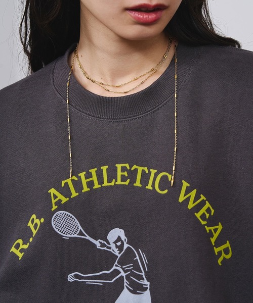 ROSE BUD（ローズバッド）の「COUNTRY CLUB L/S SWEAT（スウェット・レディース・チャコールグレー/オレンジ/ホワイト・ONE SIZE）」の19枚目の写真