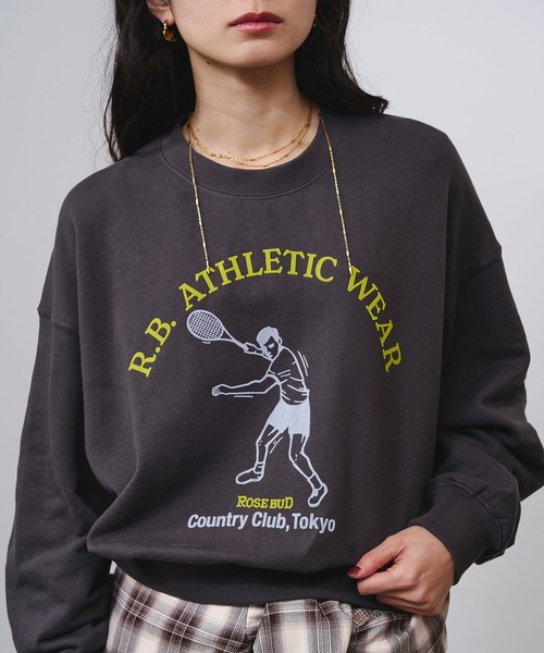 ROSE BUD（ローズバッド）の「COUNTRY CLUB L/S SWEAT（スウェット・レディース・チャコールグレー/オレンジ/ホワイト・ONE SIZE）」の20枚目の写真