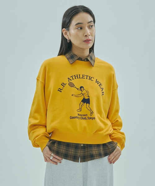 ROSE BUD（ローズバッド）の「COUNTRY CLUB L/S SWEAT（スウェット・レディース・チャコールグレー/オレンジ/ホワイト・ONE SIZE）」の21枚目の写真