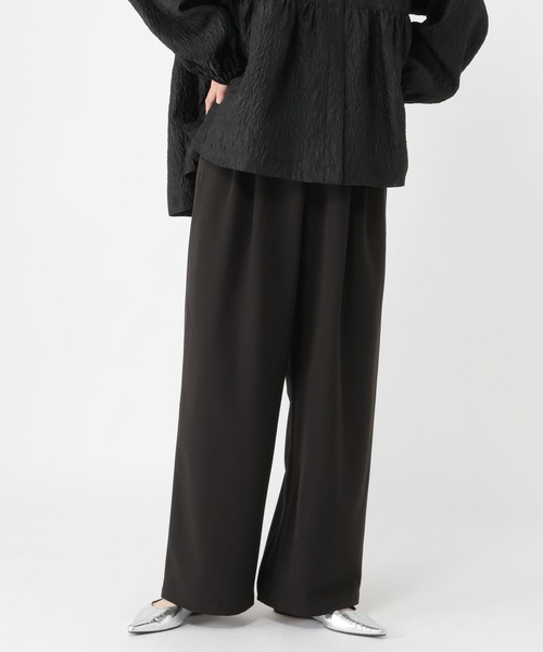studio CLIP（スタディオクリップ）の「2タックワイドストレートパンツ[プチ・プラスサイズあり]《オケージョン2026SS》（スラックス・レディース・ブラック/ベージュ系その他/グレー系その他・XXX-LARGE/XX-LARGE/X-LARGE/LARGE/MEDIUM/PL/PM）」の15枚目の写真