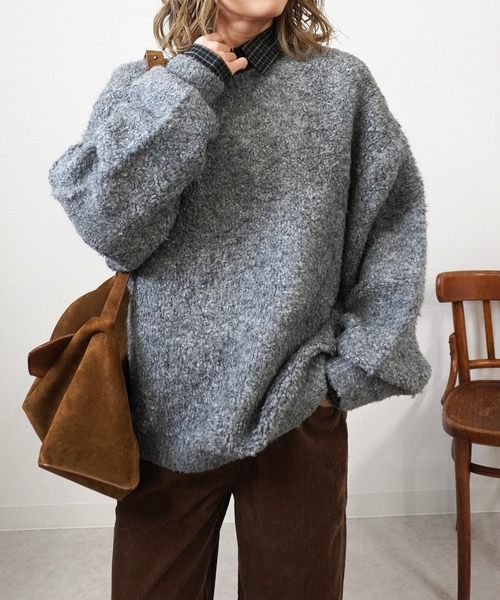 gossara(ゴサラ)の「ブークレーチュニックPO(ニット/セーター・レディース・グレー/ブラック/アイボリー・FREE)」の10枚目の写真