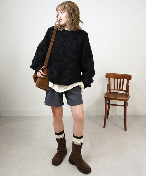 gossara(ゴサラ)の「ブークレーチュニックPO(ニット/セーター・レディース・グレー/ブラック/アイボリー・FREE)」の14枚目の写真