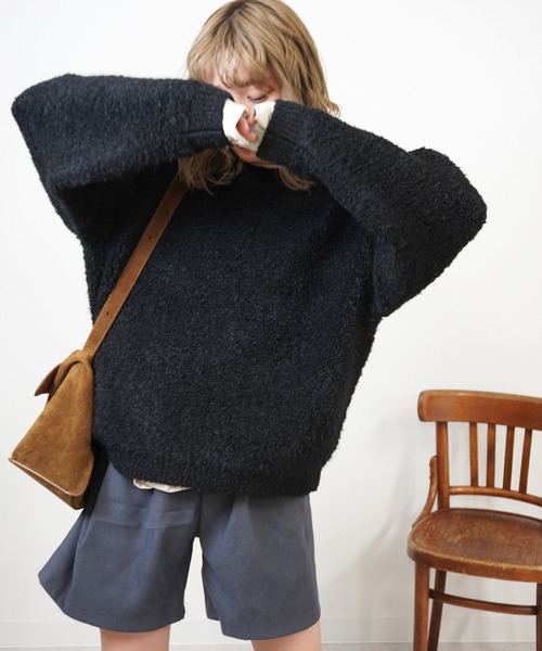 gossara(ゴサラ)の「ブークレーチュニックPO(ニット/セーター・レディース・グレー/ブラック/アイボリー・FREE)」の16枚目の写真