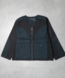 many men many mind（メニーメンメニーマインド）の「【SR】【it】【many men many mind】配色切替ノーカラーブルゾン（ノーカラージャケット）」