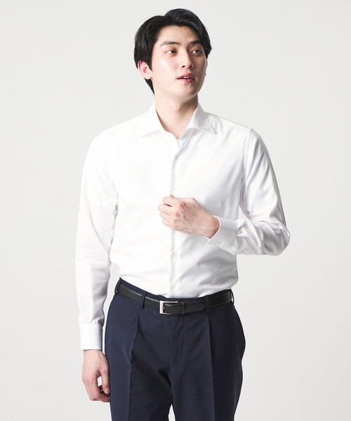 A DAY IN THE LIFE UNITED ARROWS(アデイインザライフユナイテッドアローズ)の「ツイル ワイドカラーシャツ-イージーケア-<A DAY IN THE LIFE>(シャツ/ブラウス・メンズ・ライトピンク/ライトブルー/ホワイト・41cm/39cm/38cm/42cm/40cm/37cm)」の4枚目の写真