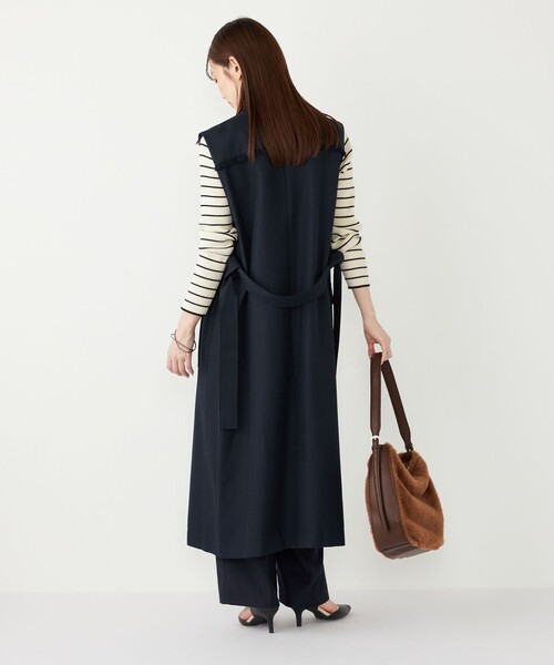 SHIPS Colors(シップス カラーズ)の「SHIPS Colors:ミックスツイード フリンジ ワンピース 2◇(ワンピース・レディース・ネイビー/ベージュ/グレー・ONE SIZE)」の6枚目の写真