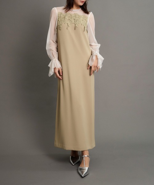 My shawty(マイシャウティー)の「frill sleeve box dress(ドレス・レディース・イエロー/キャメル・FREE)」の7枚目の写真