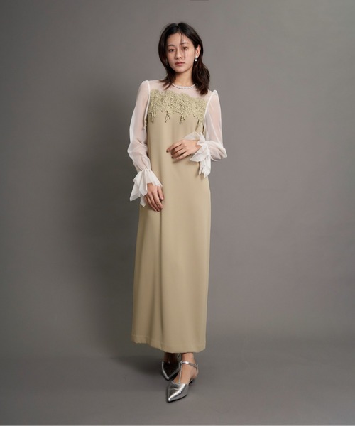 My shawty(マイシャウティー)の「frill sleeve box dress(ドレス・レディース・イエロー/キャメル・FREE)」の5枚目の写真