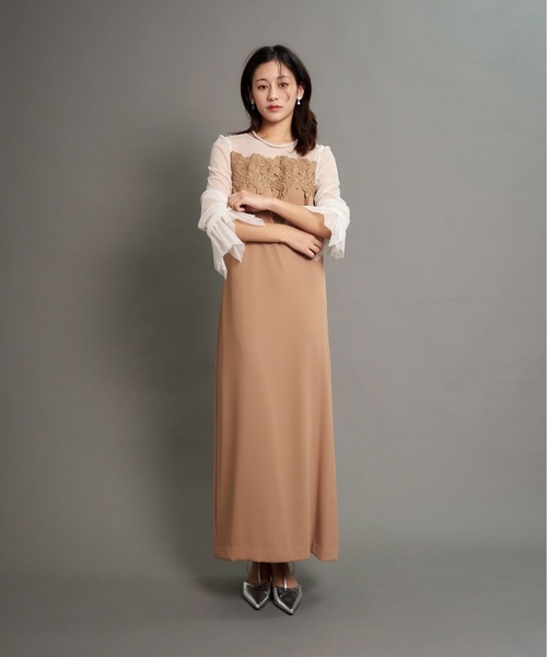 My shawty(マイシャウティー)の「frill sleeve box dress(ドレス・レディース・イエロー/キャメル・FREE)」の10枚目の写真