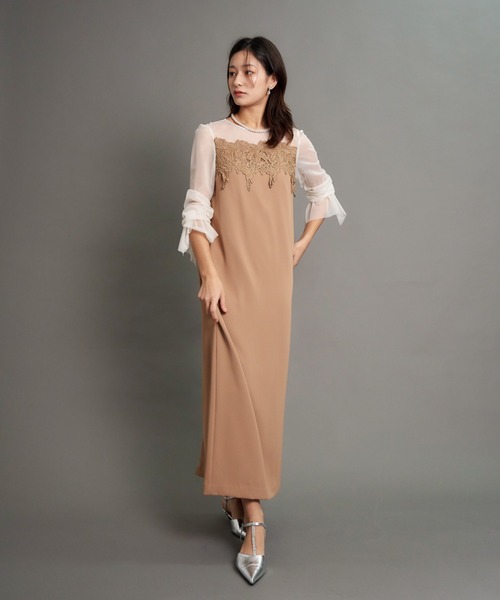 My shawty(マイシャウティー)の「frill sleeve box dress(ドレス・レディース・イエロー/キャメル・FREE)」の11枚目の写真