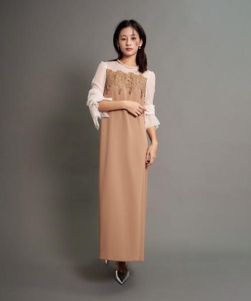My shawty(マイシャウティー)の「frill sleeve box dress(ドレス・レディース・イエロー/キャメル・FREE)」の9枚目の写真