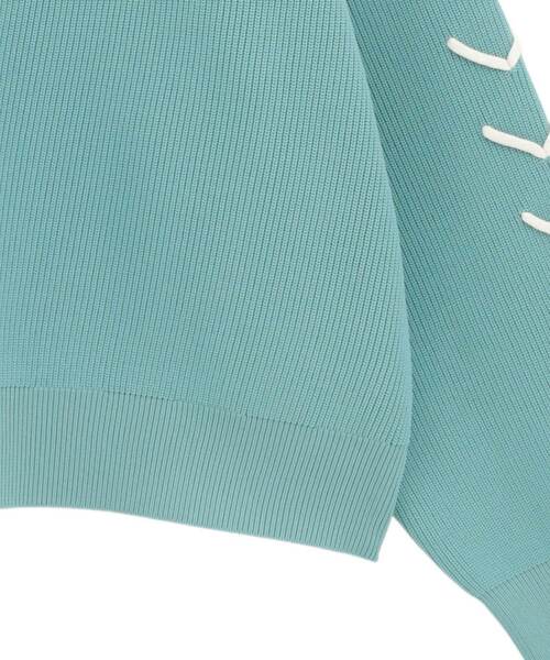 CONVERSE TOKYO（コンバーストウキョウ）の「BLANKET STITCH KNIT SHORT CARDIGAN（カーディガン/ボレロ・レディース・ピンク/ブルー/ブラック・FREE）」の13枚目の写真