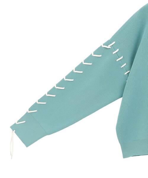 CONVERSE TOKYO（コンバーストウキョウ）の「BLANKET STITCH KNIT SHORT CARDIGAN（カーディガン/ボレロ・レディース・ピンク/ブルー/ブラック・FREE）」の14枚目の写真