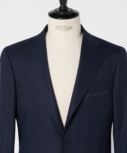 タスマニアウール メッシュ 3ボタン シングル ジャケット S-MODEL ヨコ